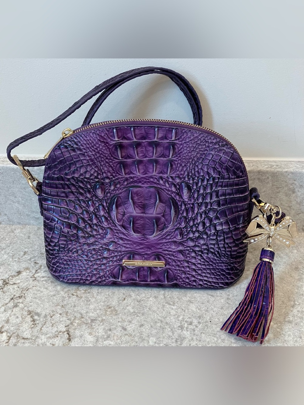 BRAHMIN GEORGINA CROC BAG
